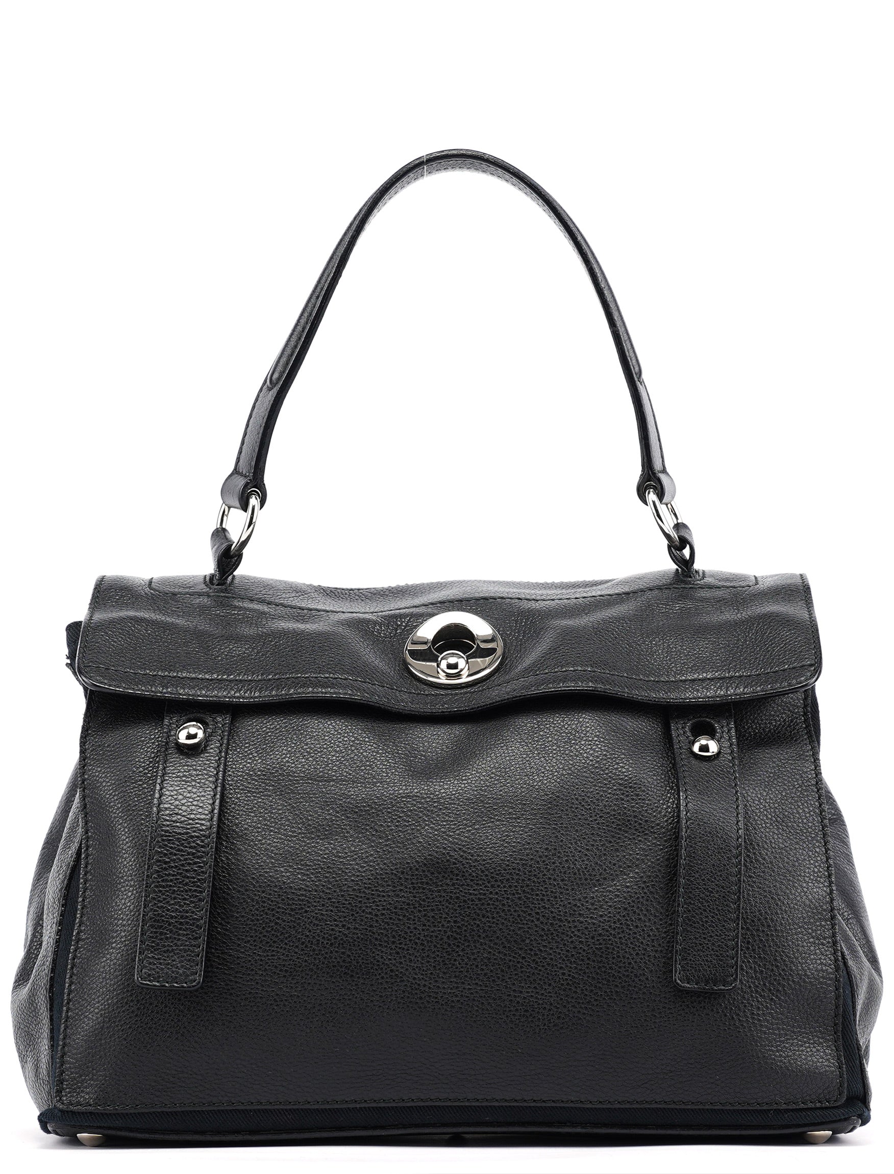 Black Leather Muse Two Bag
