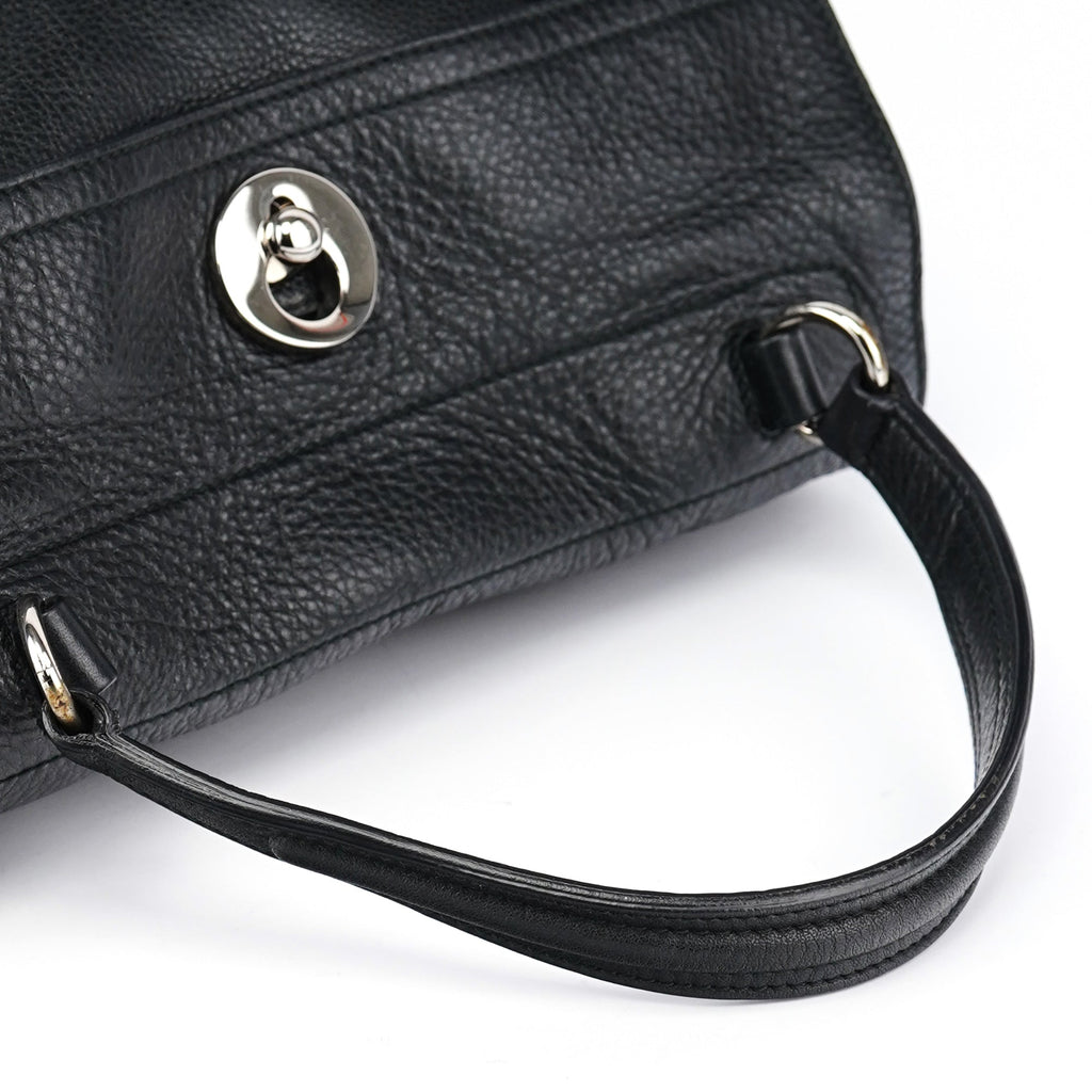Black Leather Muse Two Bag