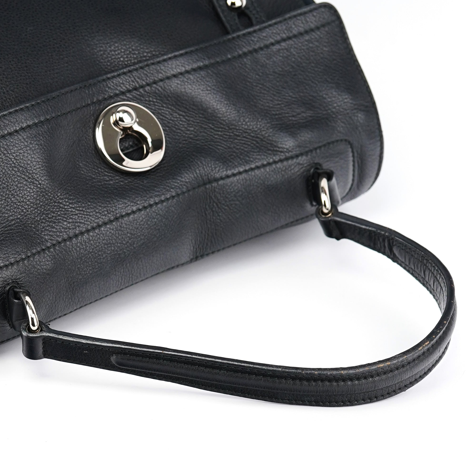 Black Leather Muse Two Bag