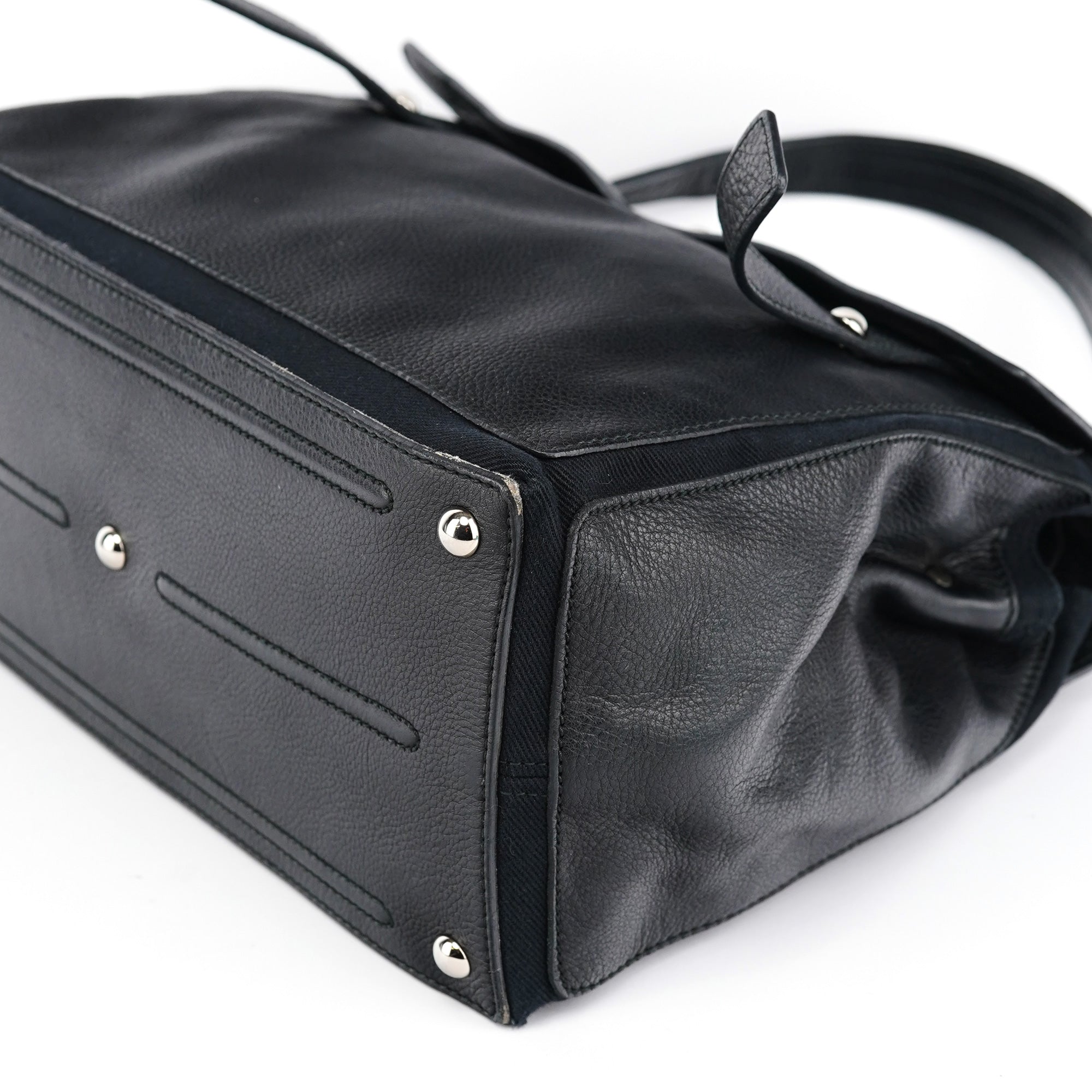 Black Leather Muse Two Bag