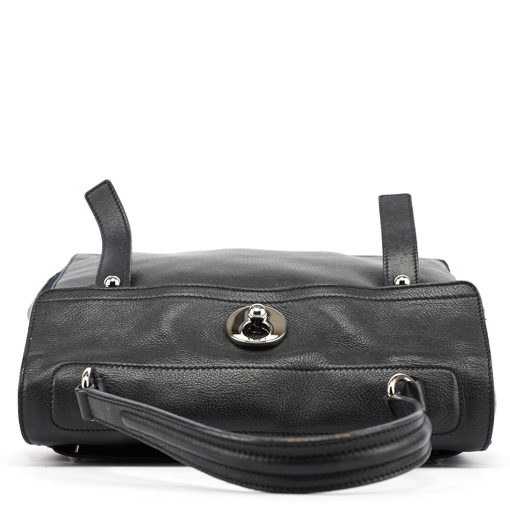 Black Leather Muse Two Bag