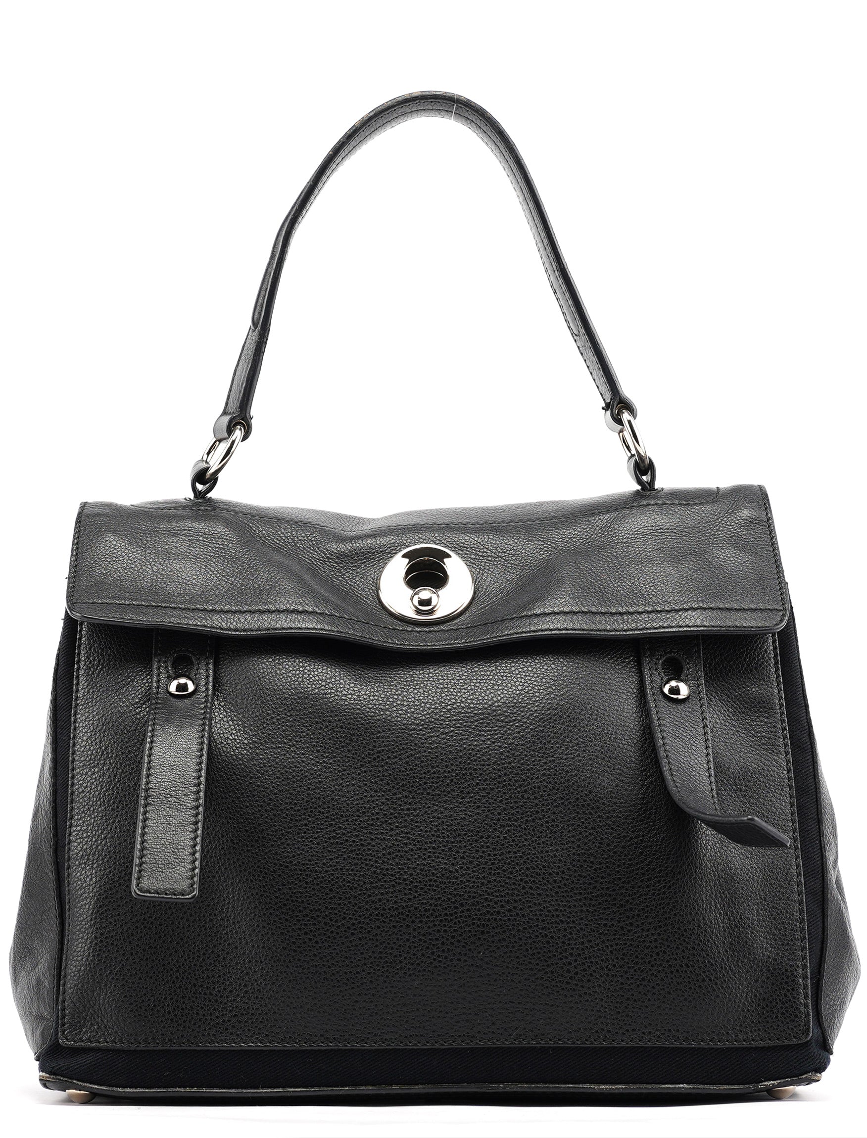 Black Leather Muse Two Bag