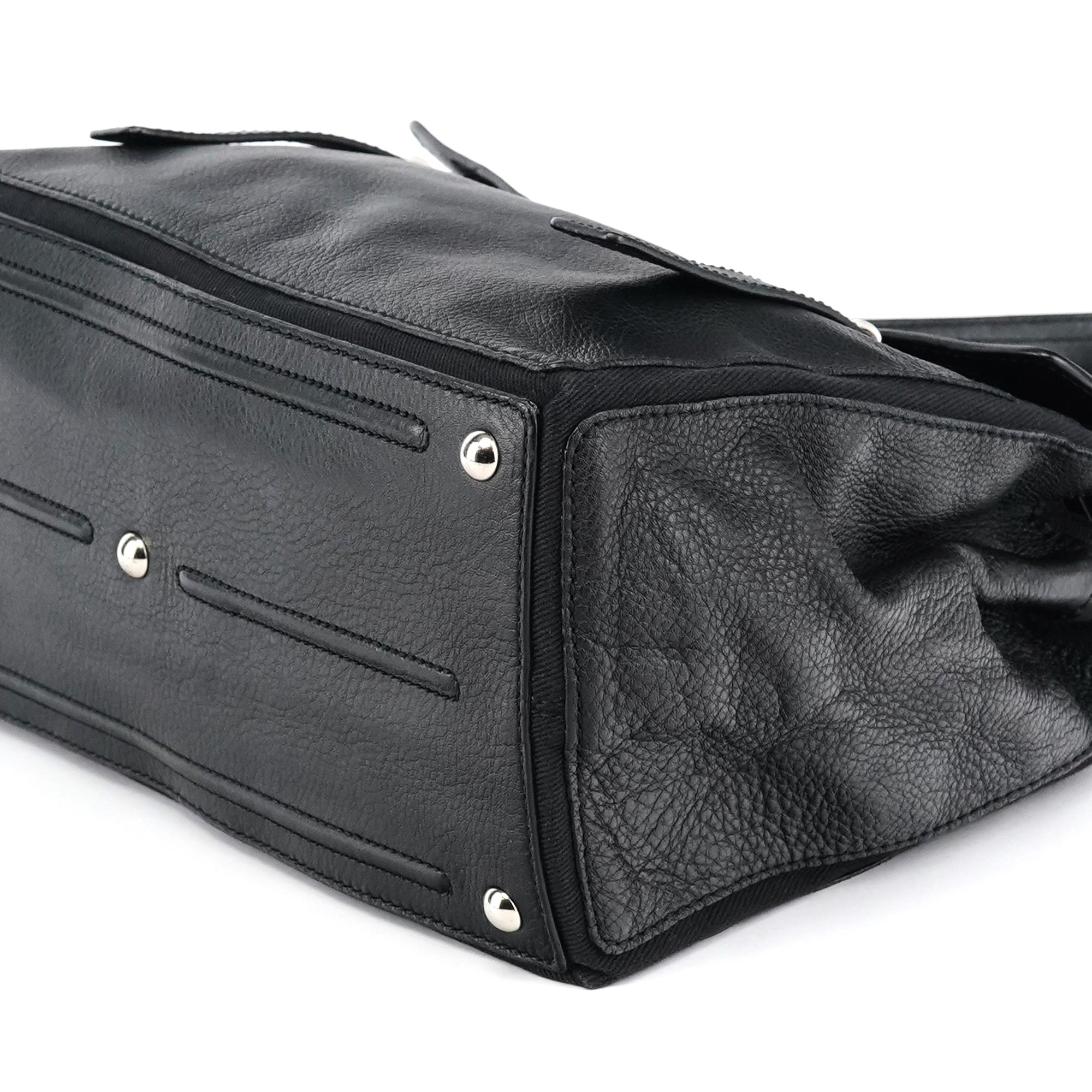 Black Leather Muse Two Bag
