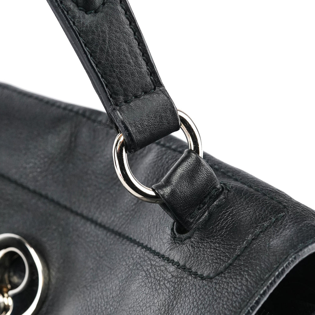 Black Leather Muse Two Bag