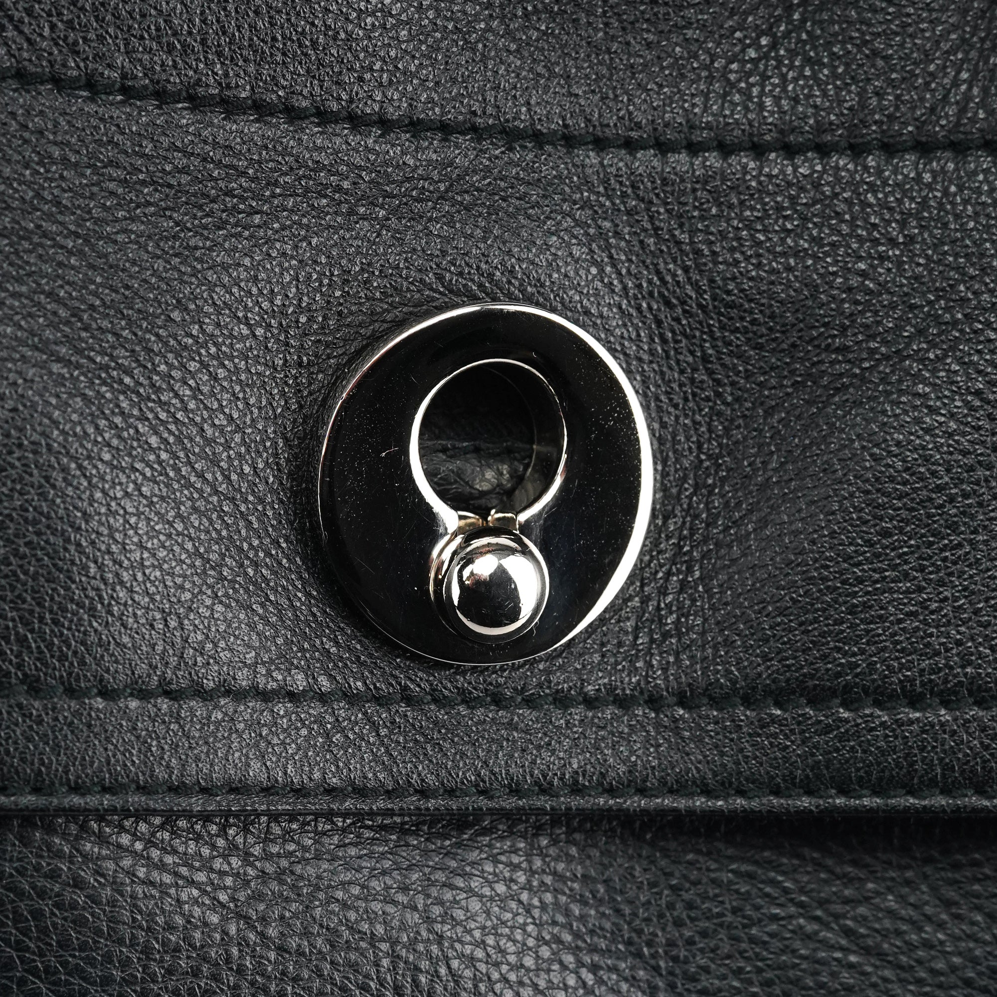 Black Leather Muse Two Bag