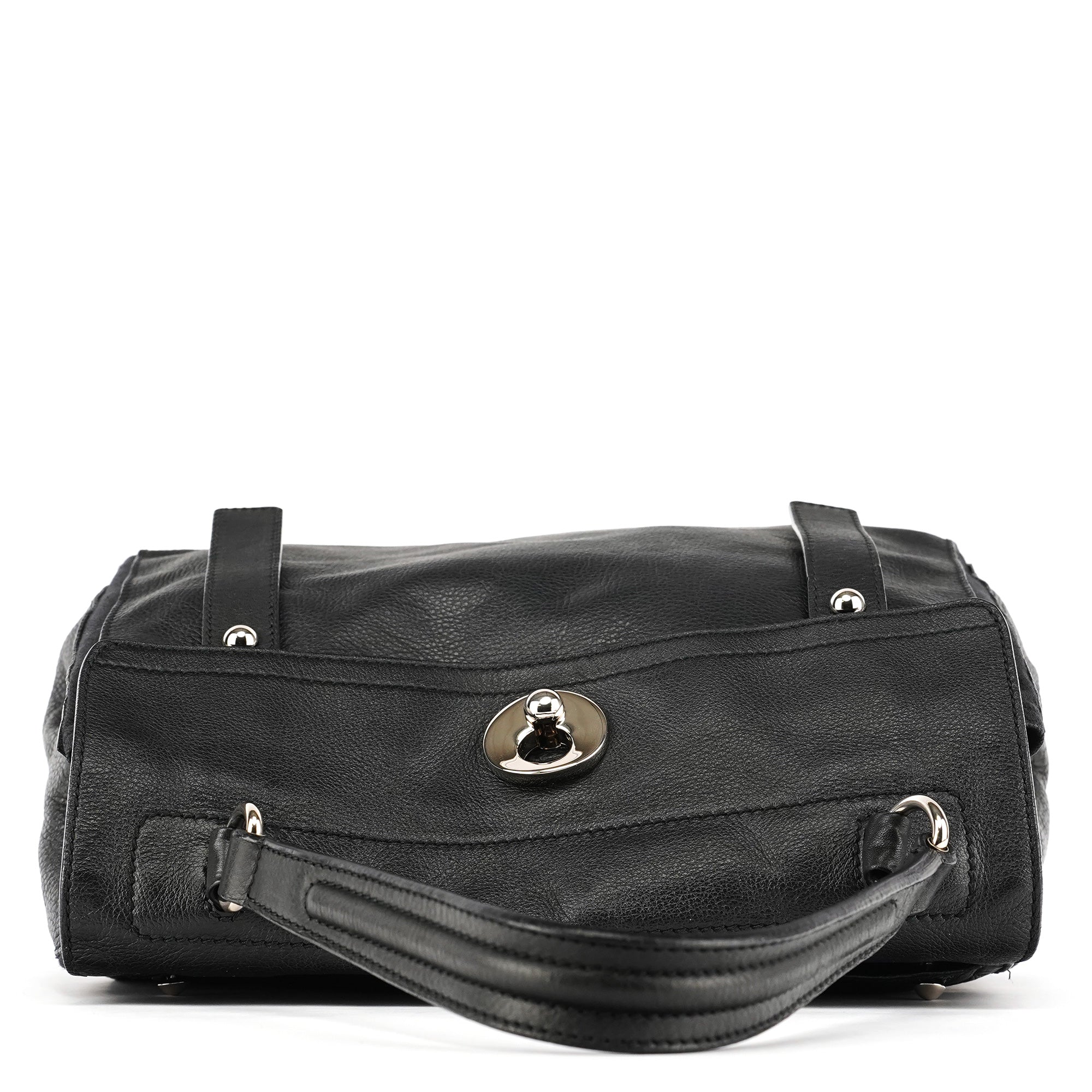 Black Leather Muse Two Bag