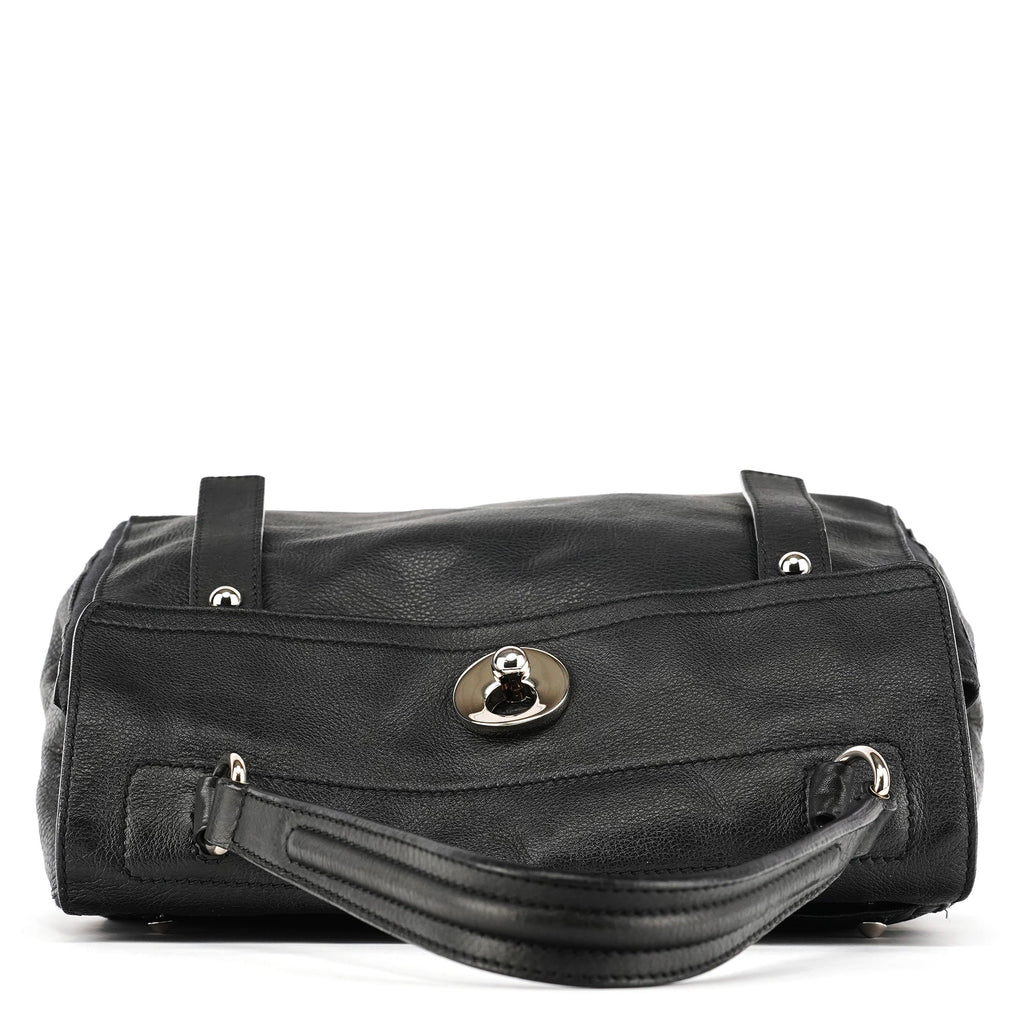 Black Leather Muse Two Bag