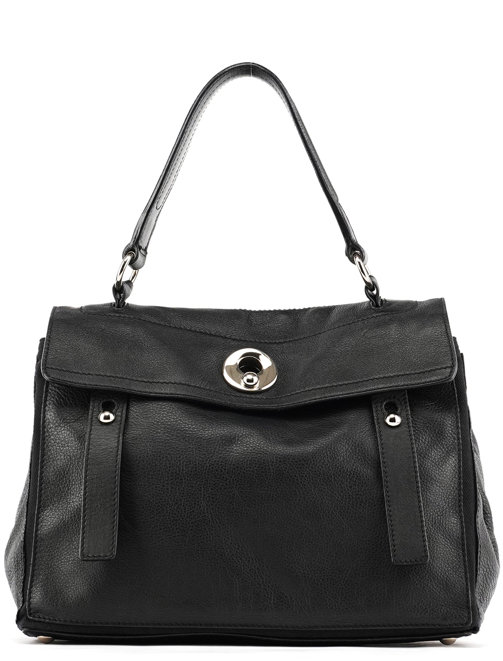 Black Leather Muse Two Bag