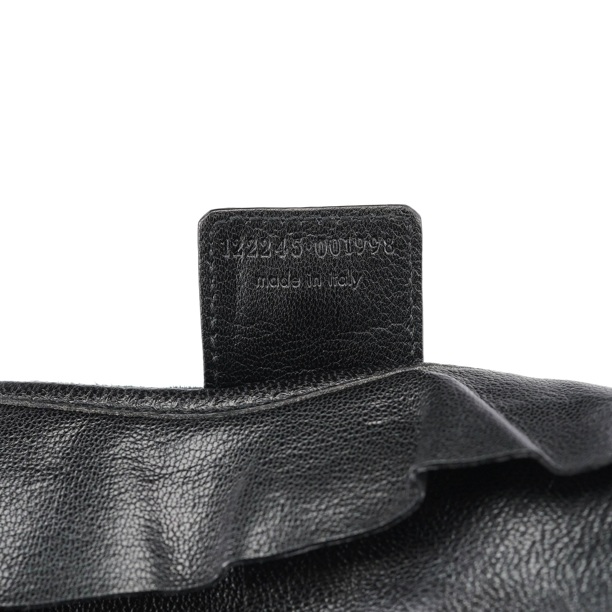 Black Leather Saint Tropez Shoulder Bag