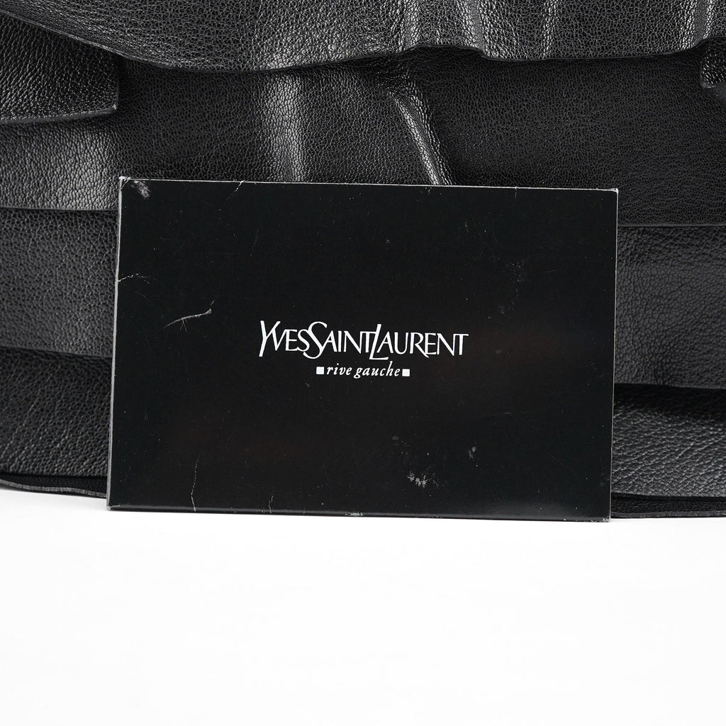 Black Leather Saint Tropez Shoulder Bag