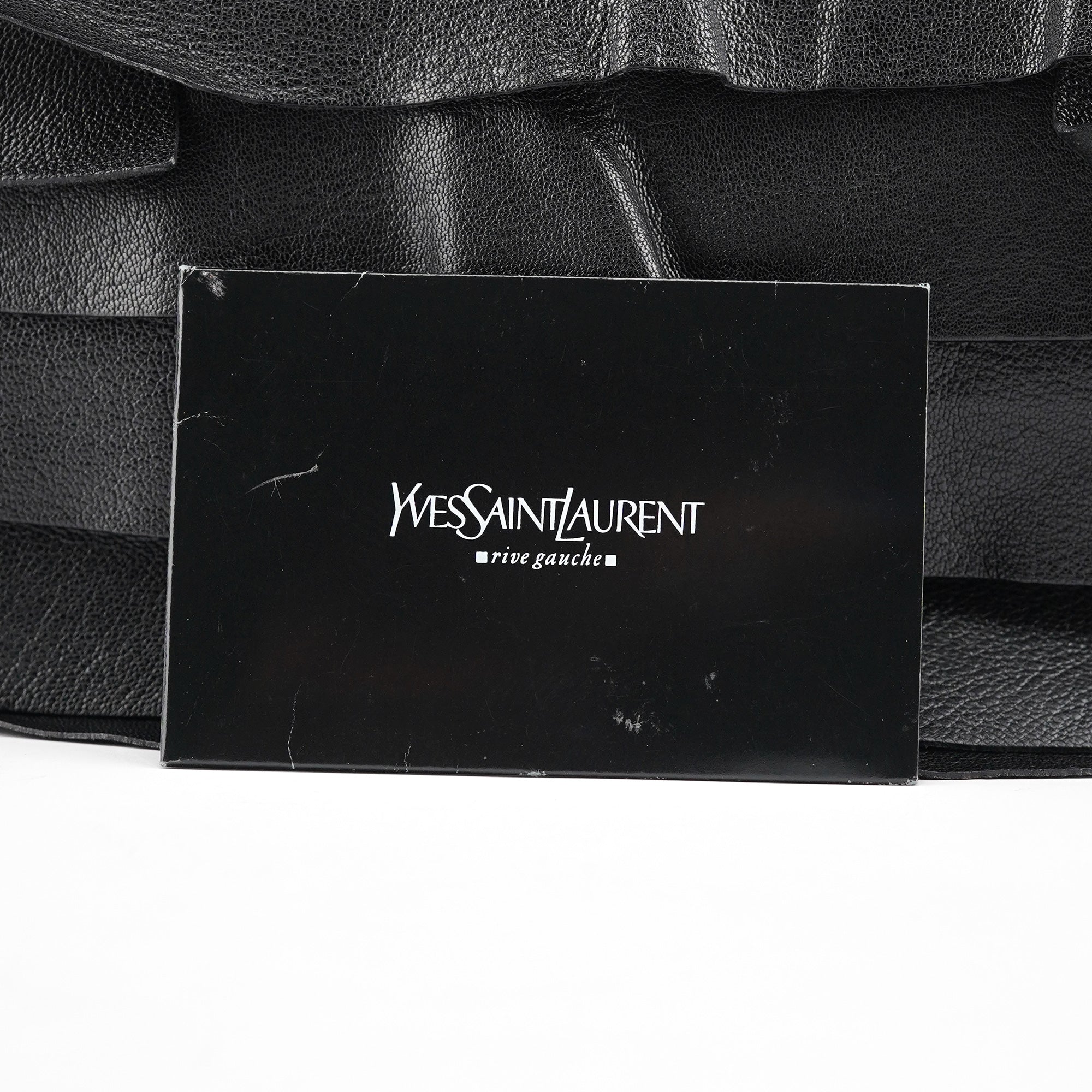 Black Leather Saint Tropez Shoulder Bag