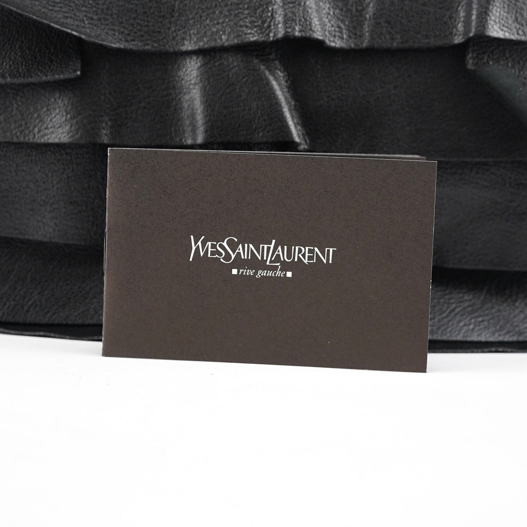 Black Leather Saint Tropez Shoulder Bag