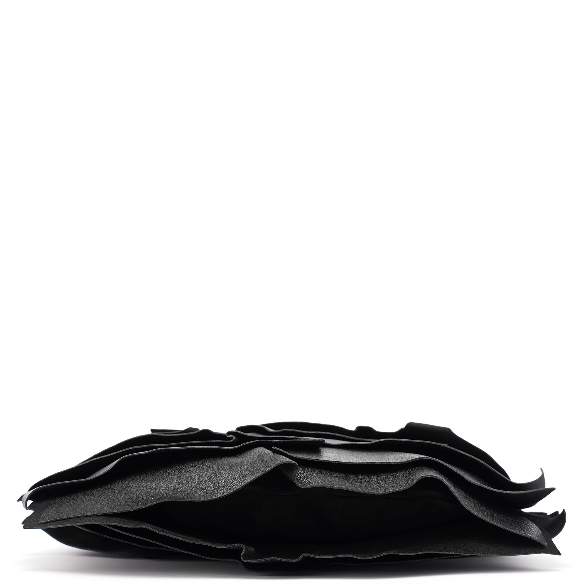 Black Leather Saint Tropez Shoulder Bag