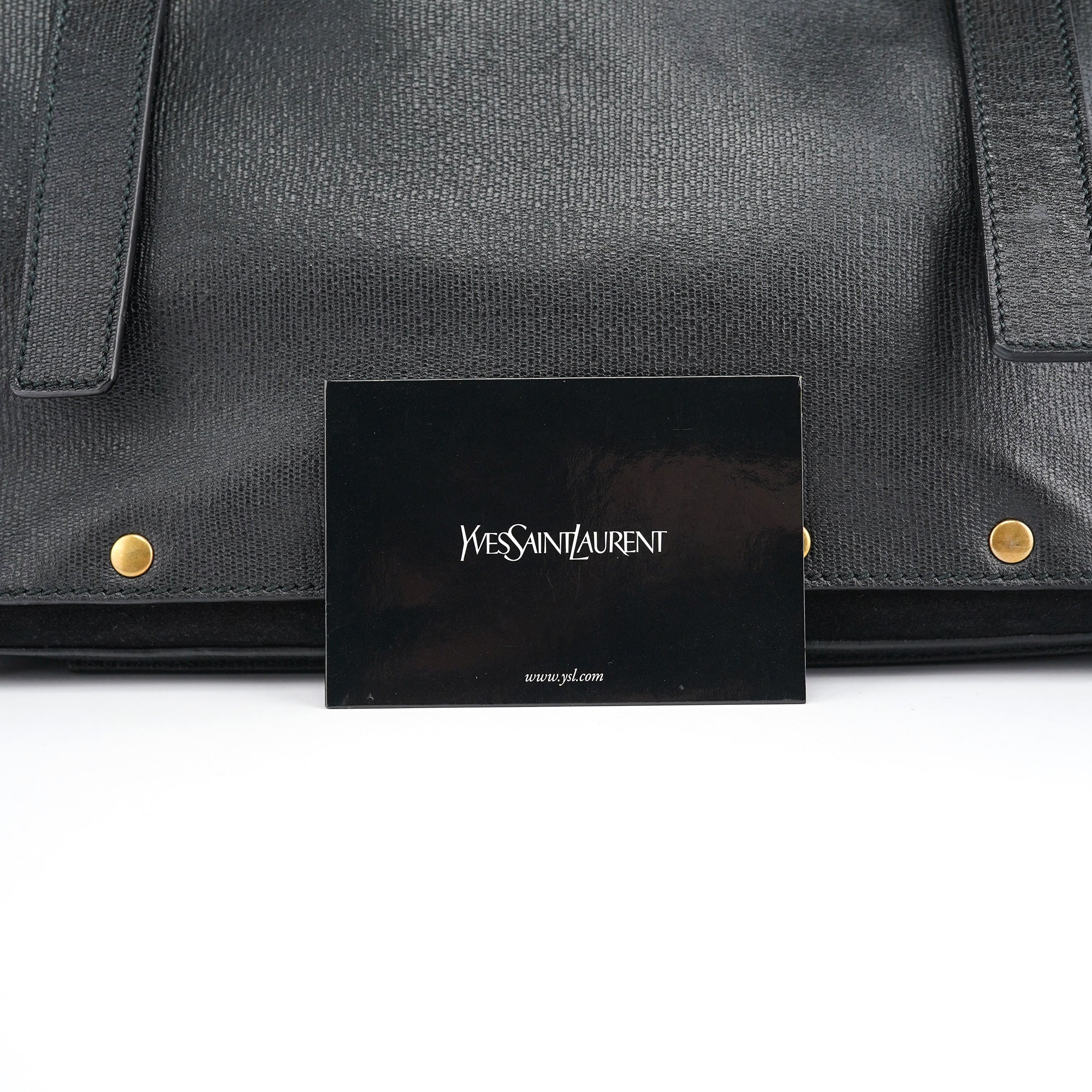 Black Leather Suede Muse Two Top Handle Bag