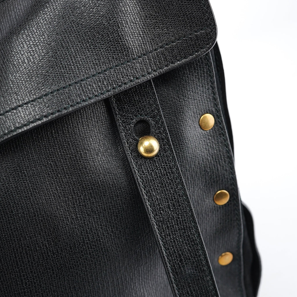 Black Leather Suede Muse Two Top Handle Bag