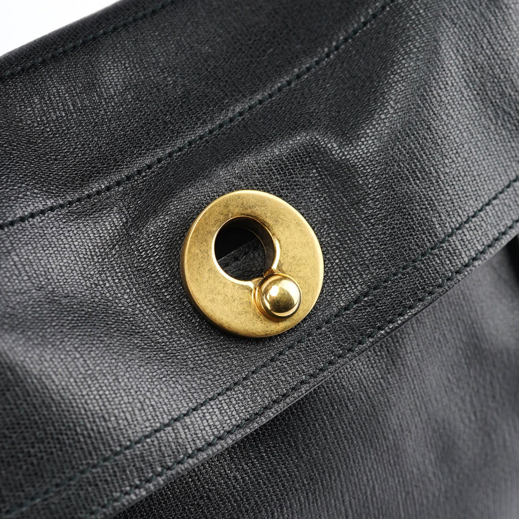 Black Leather Suede Muse Two Top Handle Bag