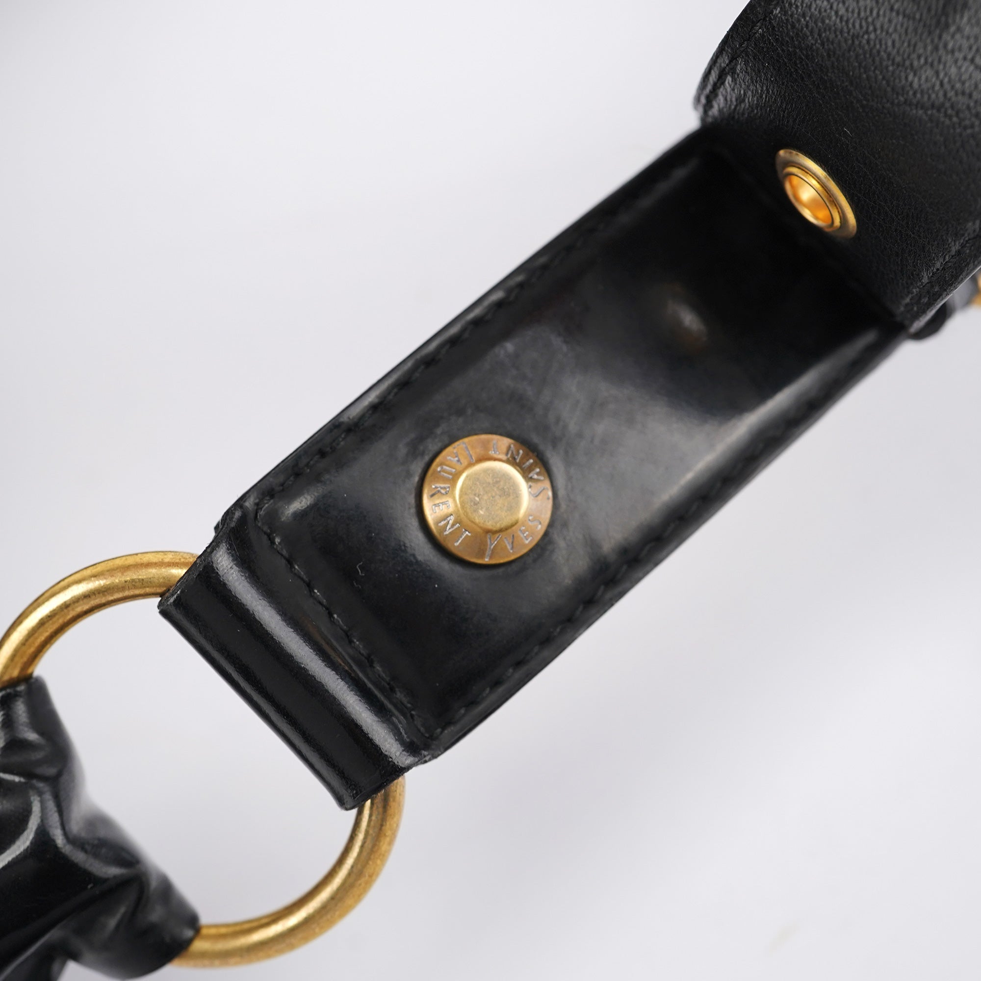 Black Multi Leather Saint Tropez Shoulder Bag