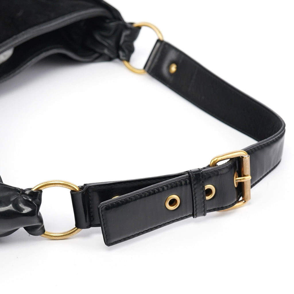 Black Multi Leather Saint Tropez Shoulder Bag