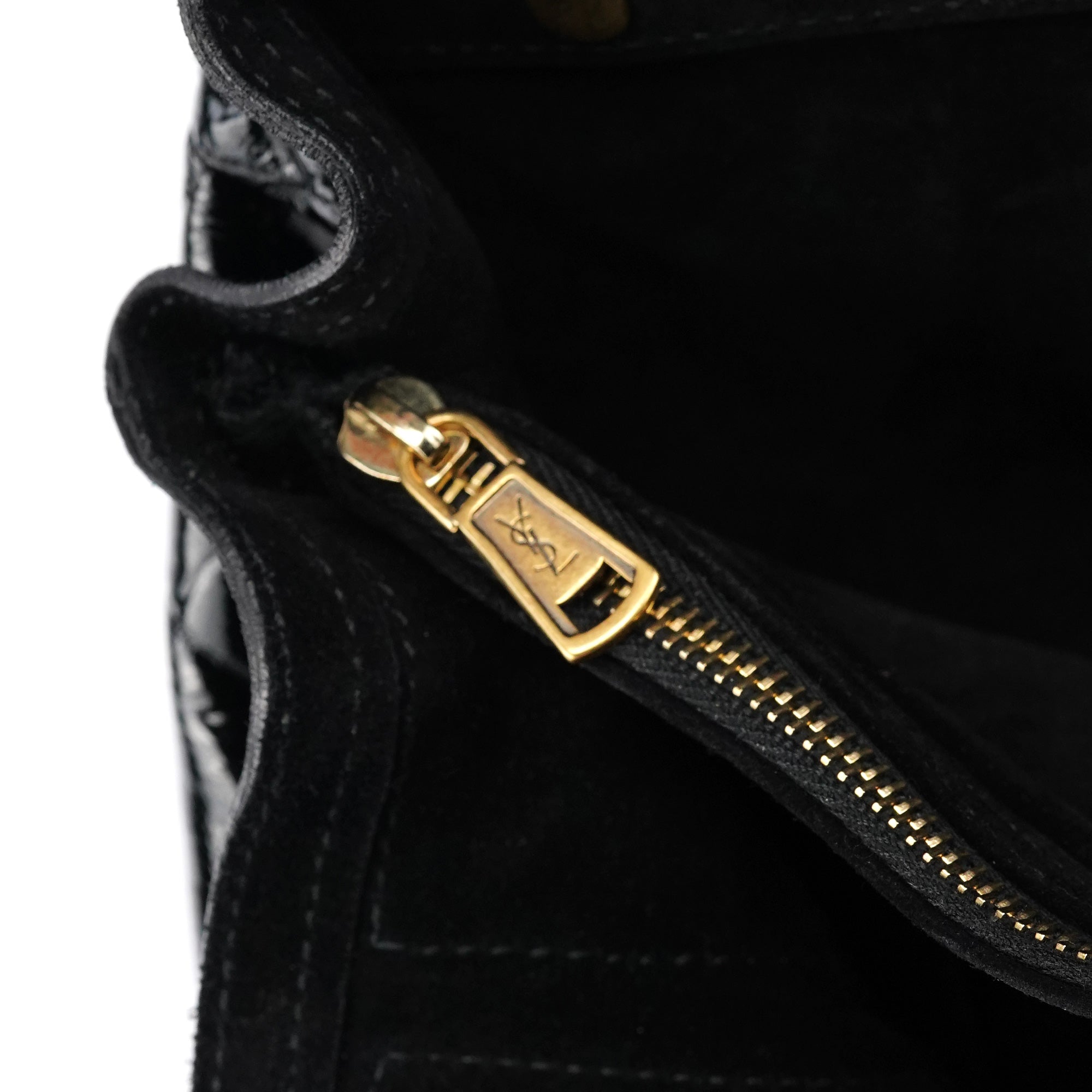 Black Patent Calfhair Muse Two Bag