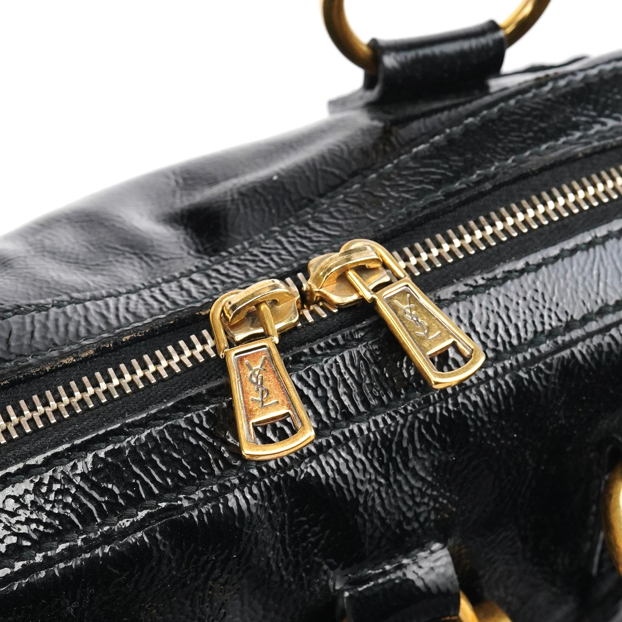 Black Patent Leather Muse Tote Bag