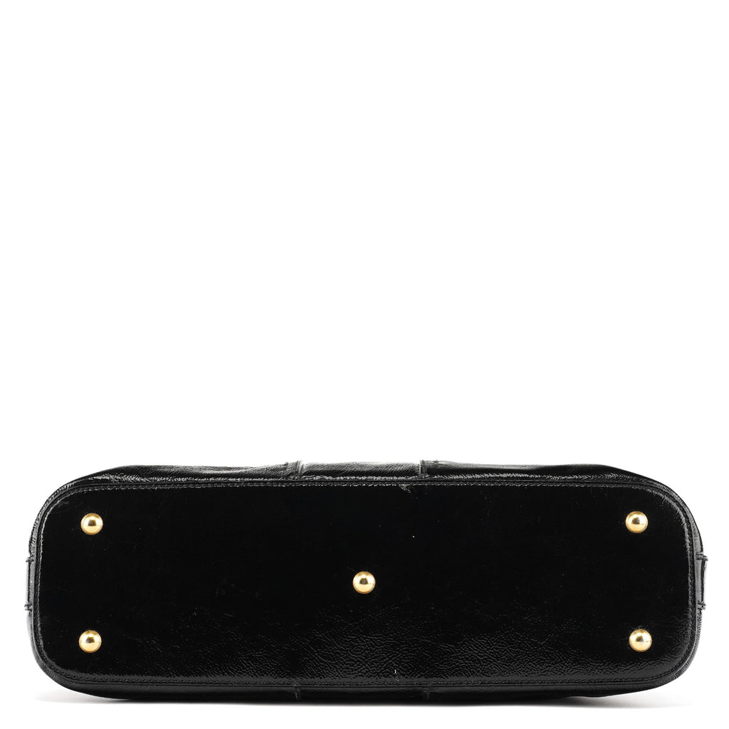 Black Patent Leather Muse Tote Bag