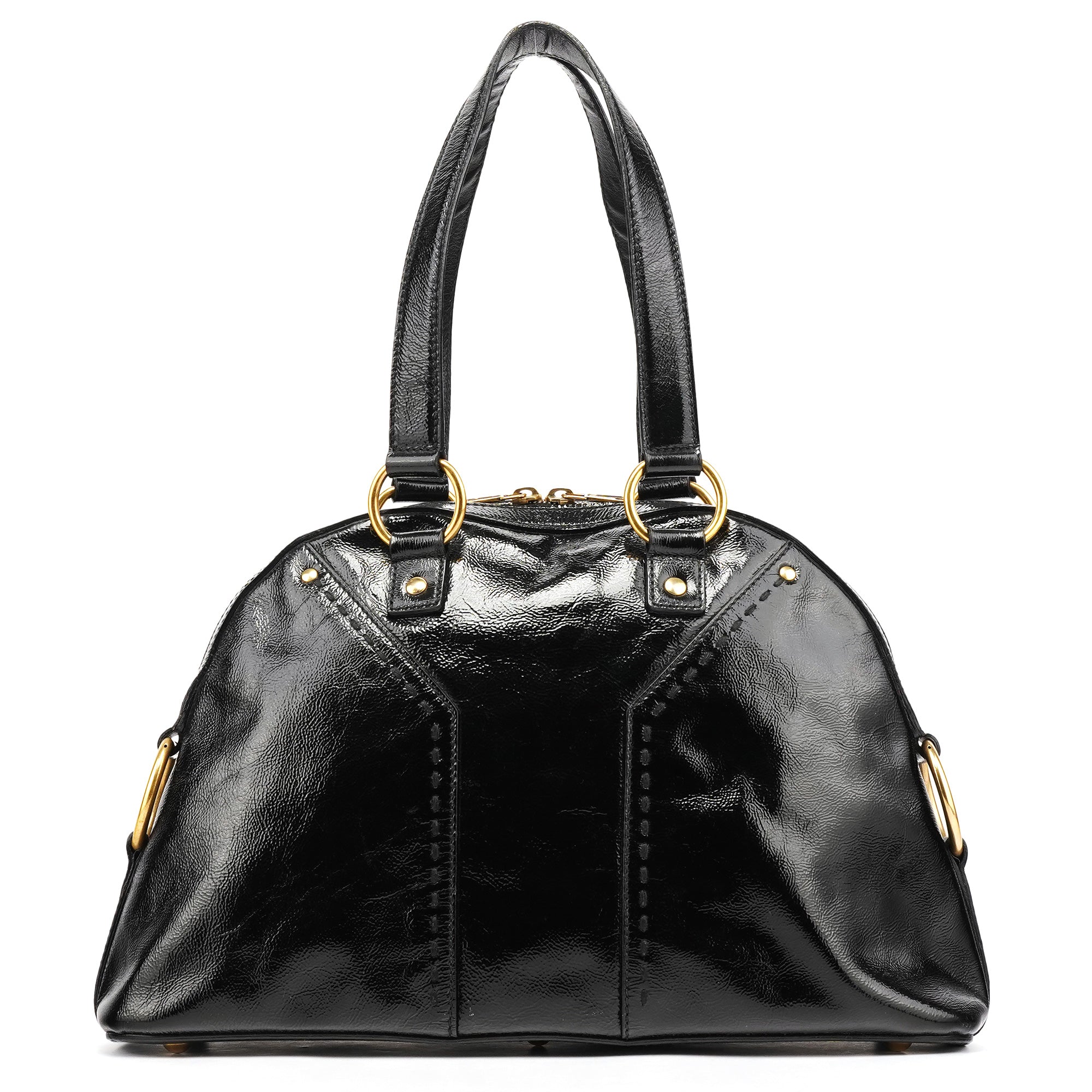 Black Patent Leather Muse Tote Bag