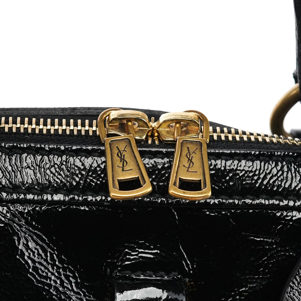Black Patent Leather Muse Tote Bag