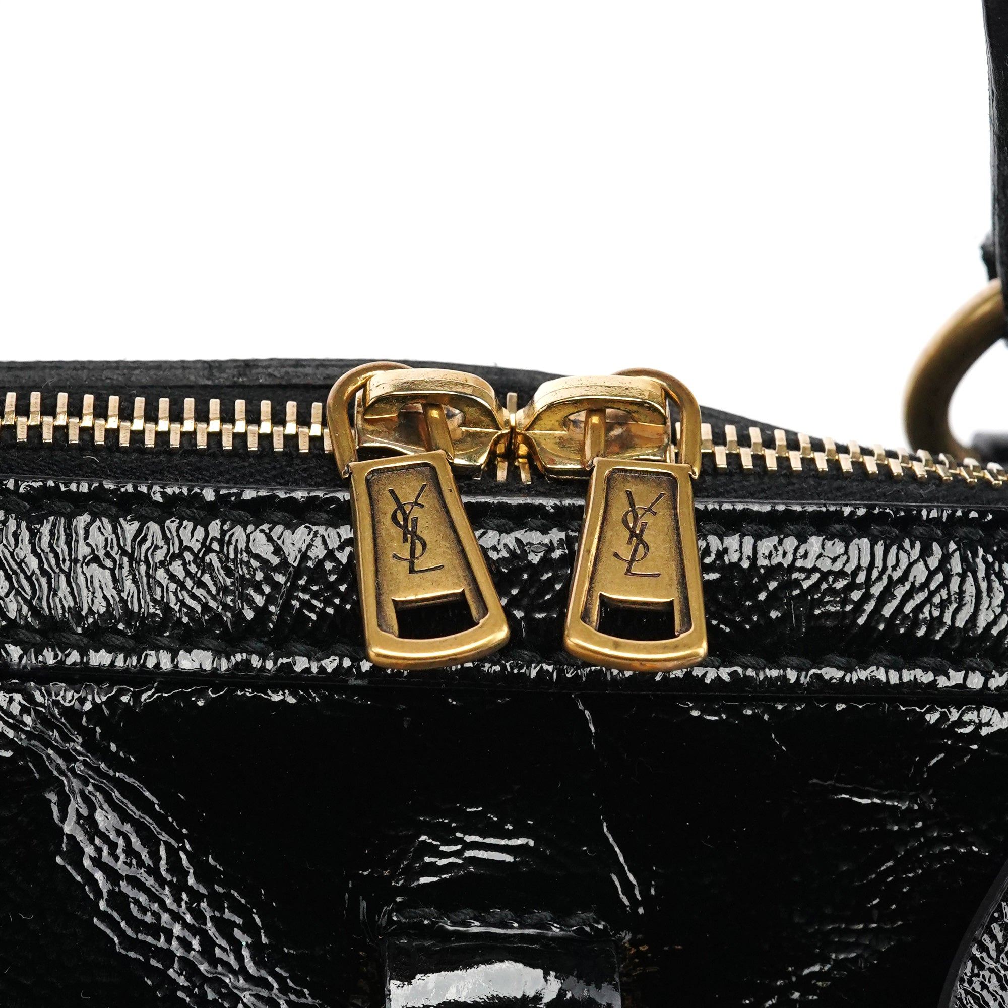 Black Patent Leather Muse Tote Bag