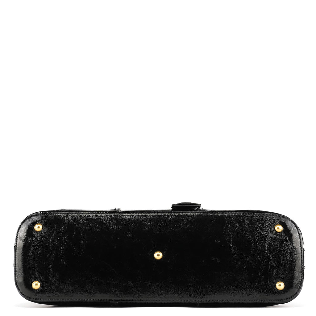 Black Patent Leather Muse Tote Bag