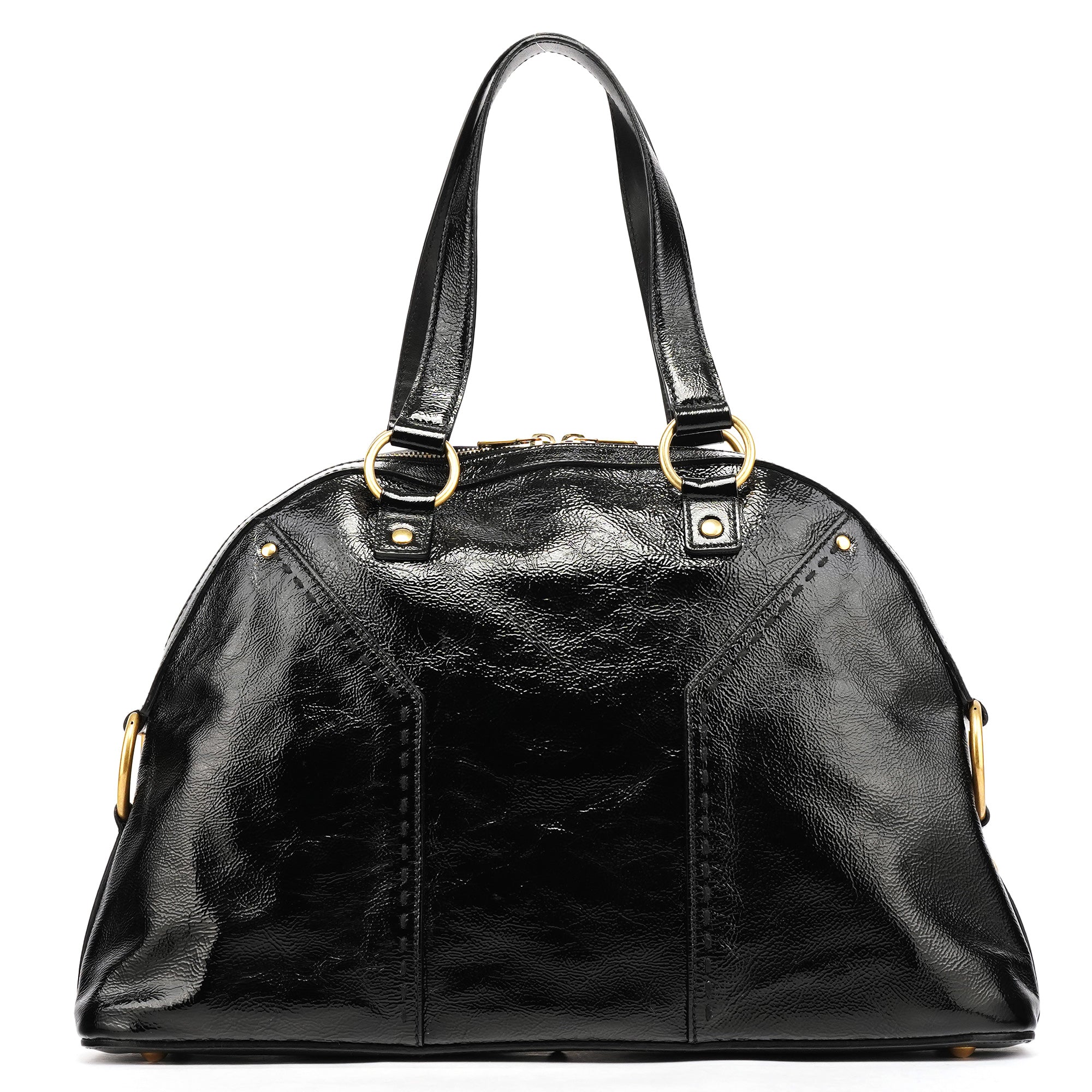 Black Patent Leather Muse Tote Bag