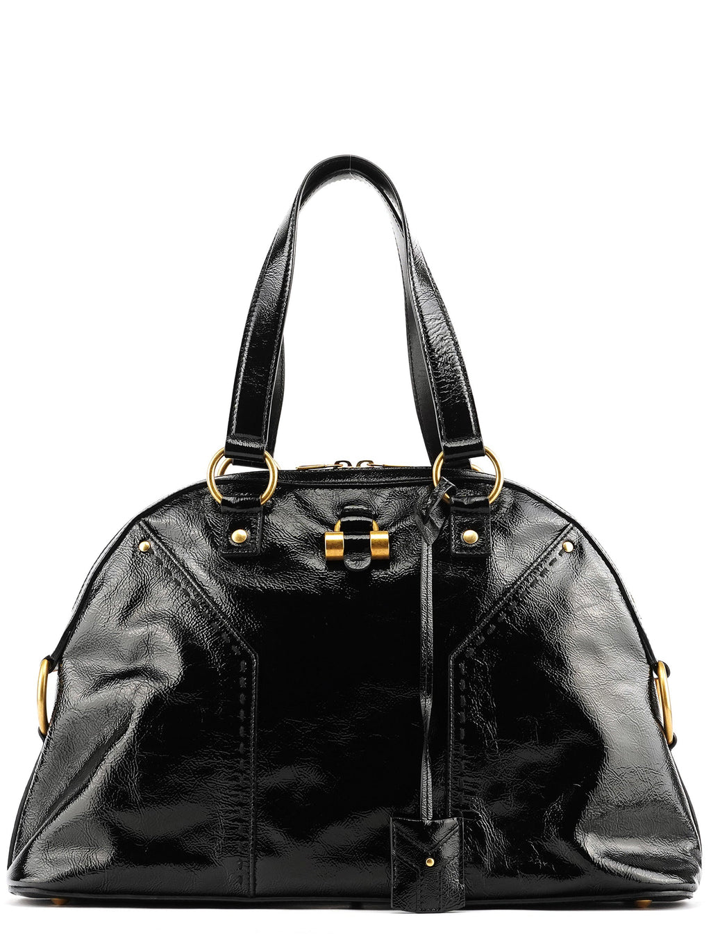 Black Patent Leather Muse Tote Bag