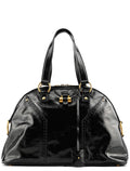 Black Patent Leather Muse Tote Bag