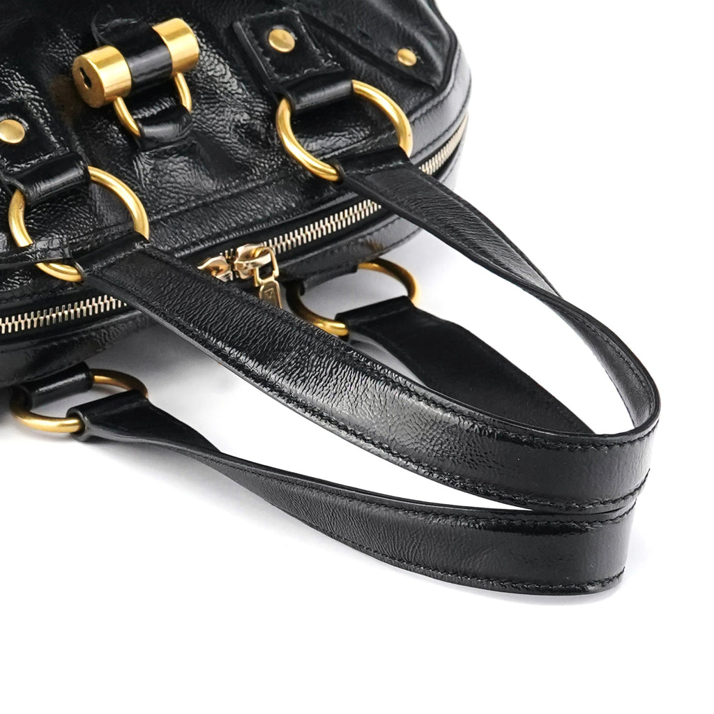 Black Patent Leather Muse Tote Bag