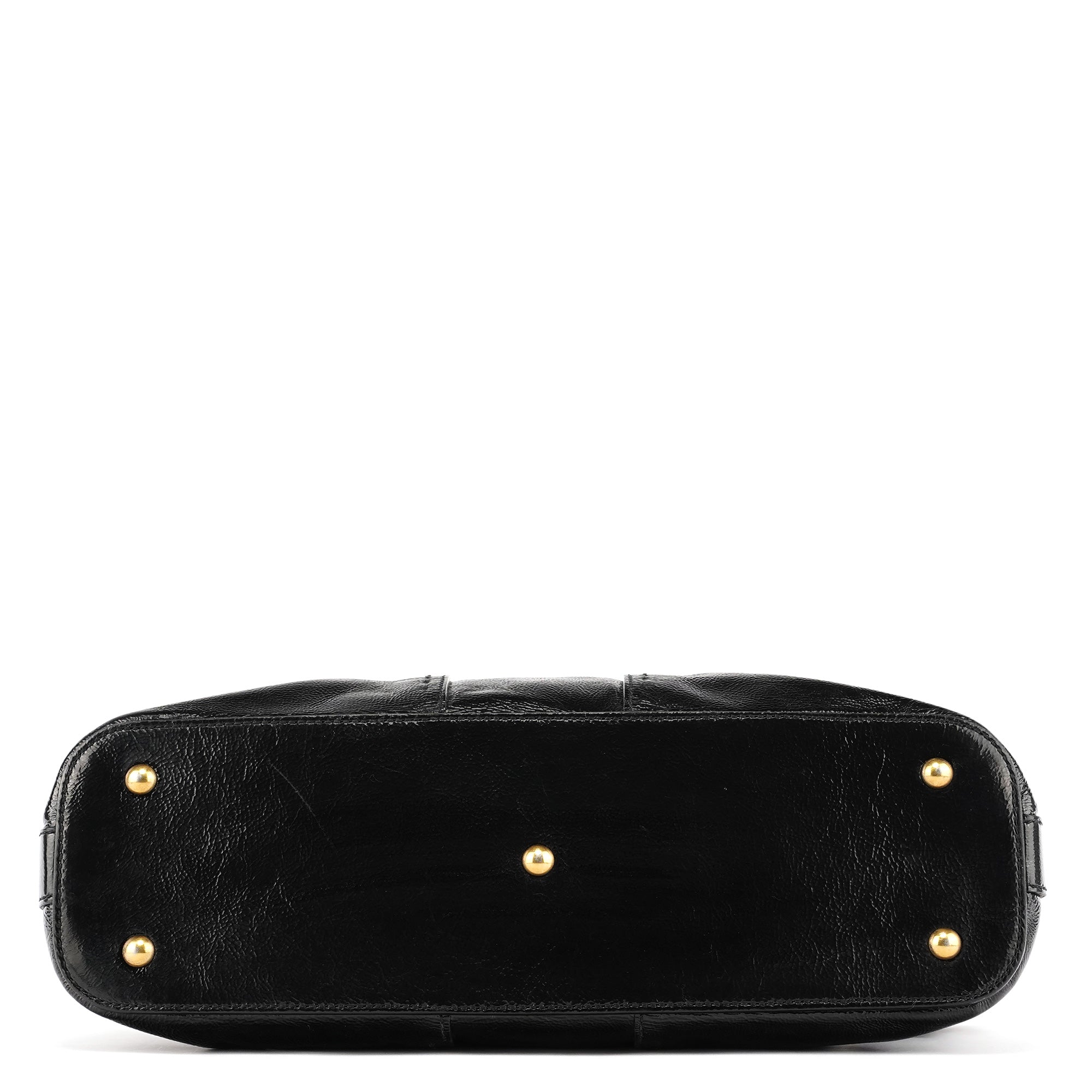 Black Patent Leather Muse Tote Bag