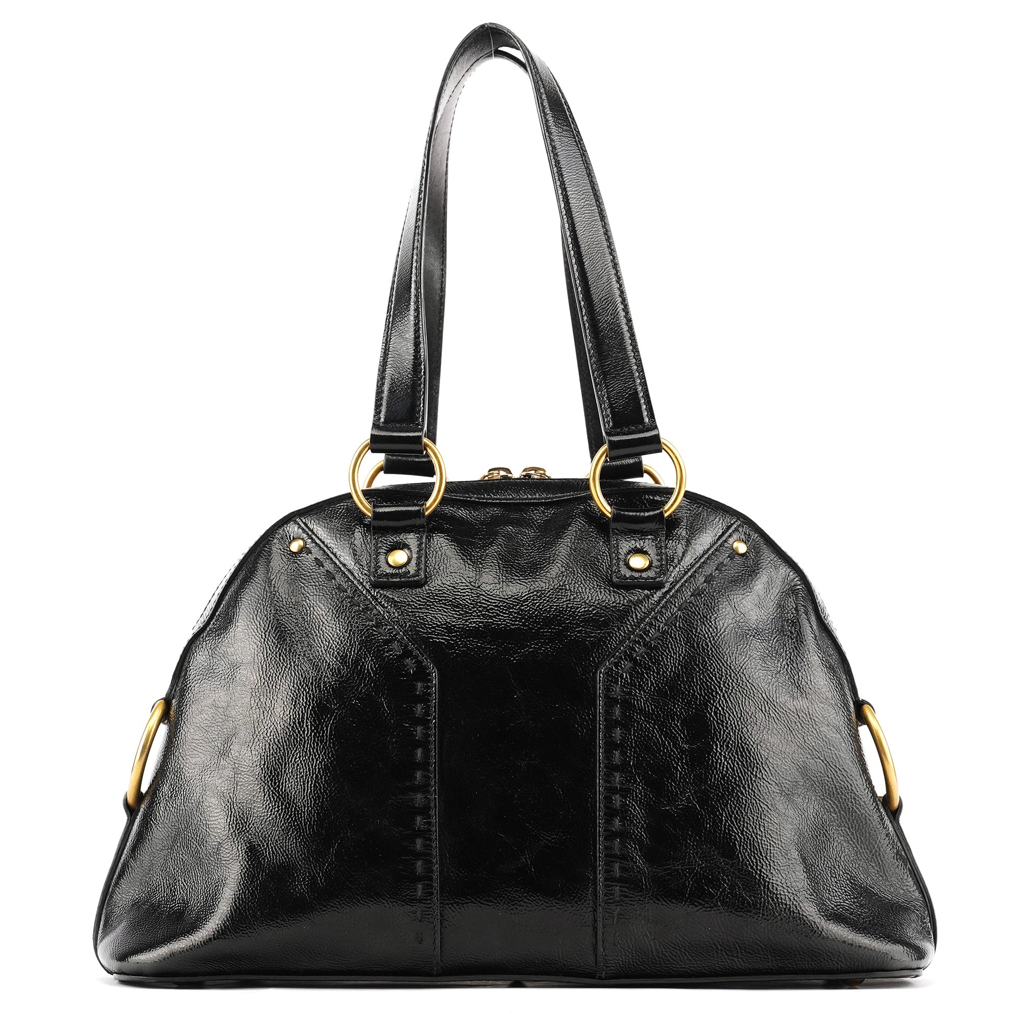 Black Patent Leather Muse Tote Bag