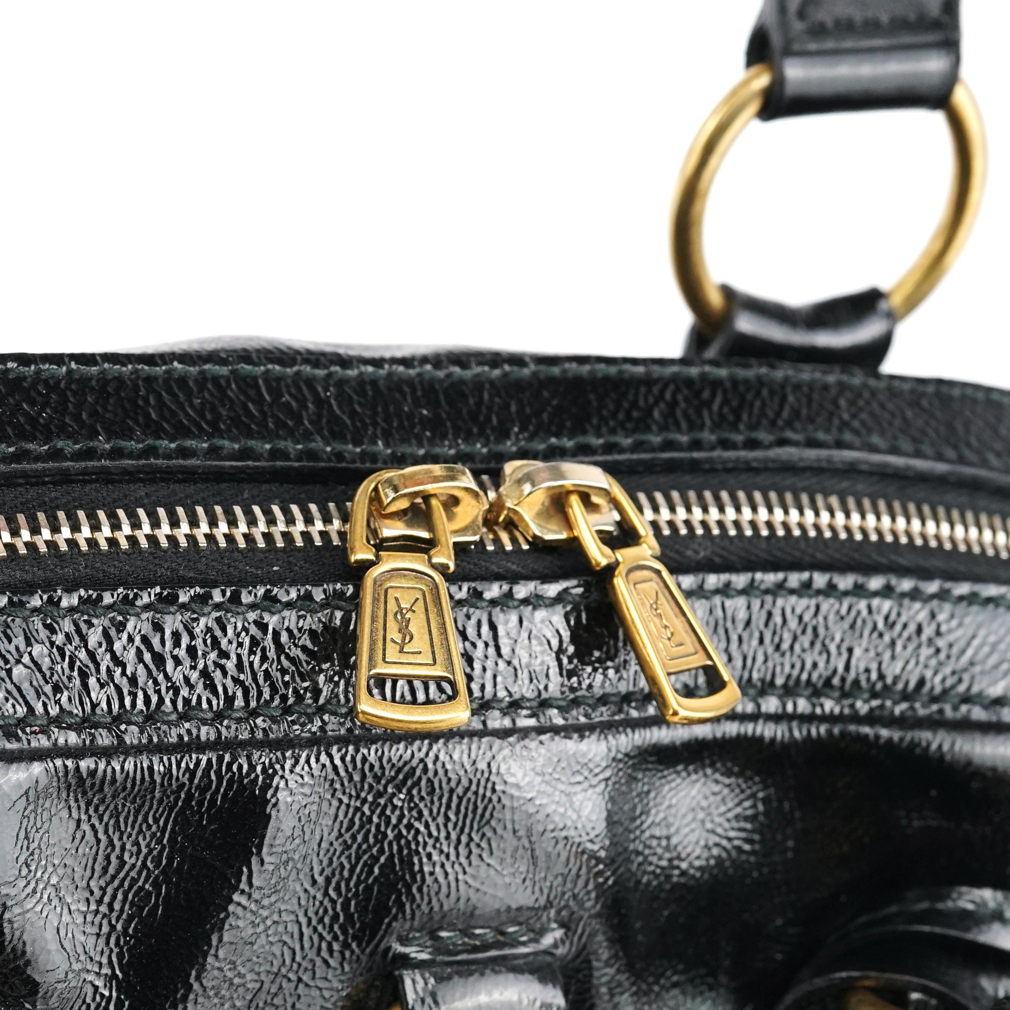 Black Patent Leather Muse Tote Bag