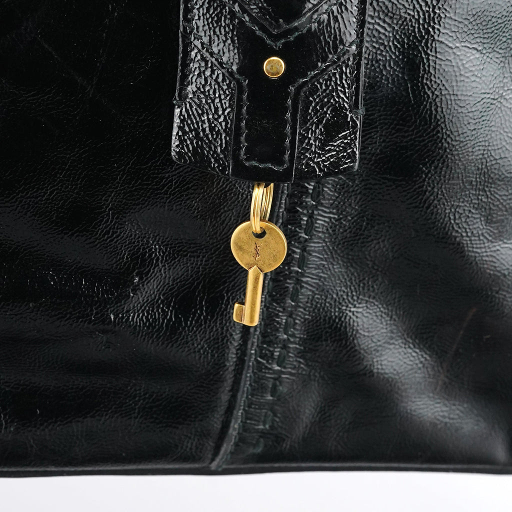 Black Patent Leather Muse Tote Bag