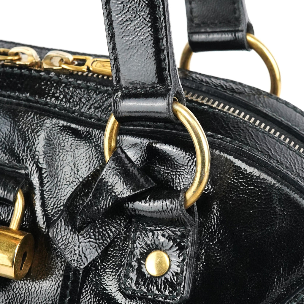 Black Patent Leather Muse Tote Bag