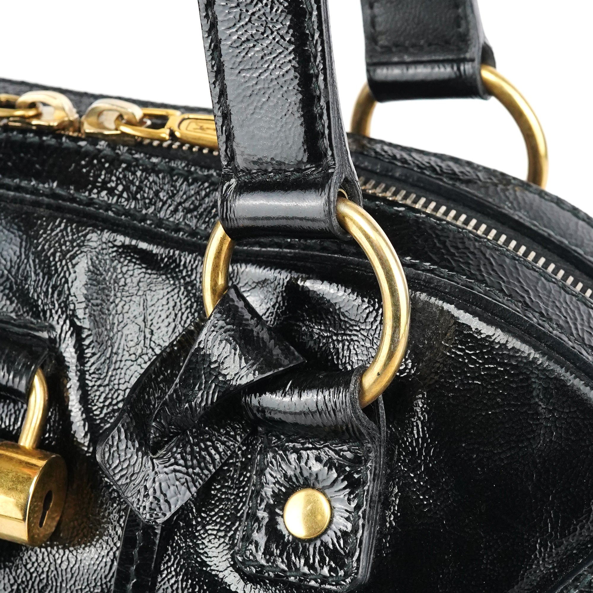Black Patent Leather Muse Tote Bag