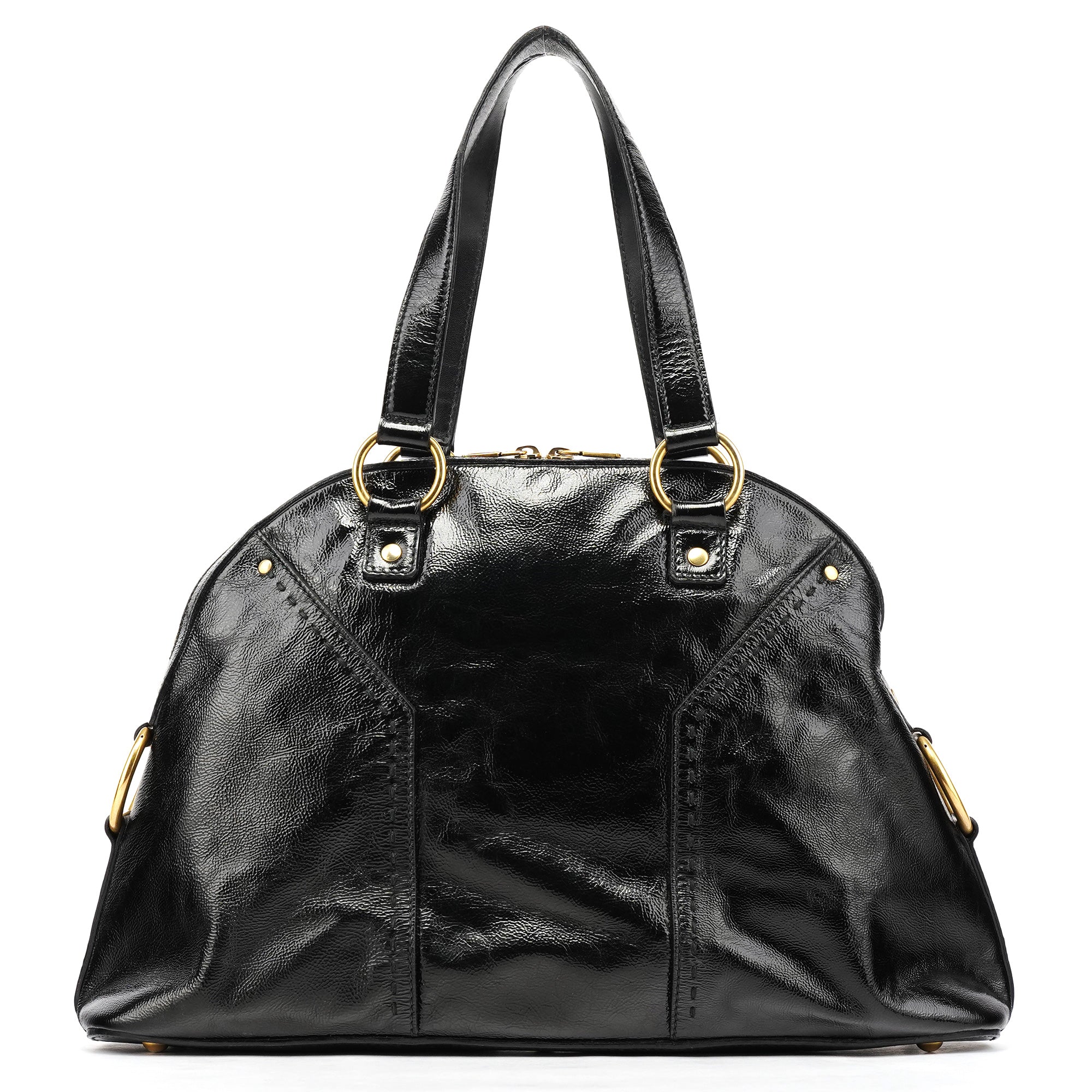 Black Patent Leather Muse Tote Bag