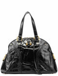 Black Patent Leather Muse Tote Bag