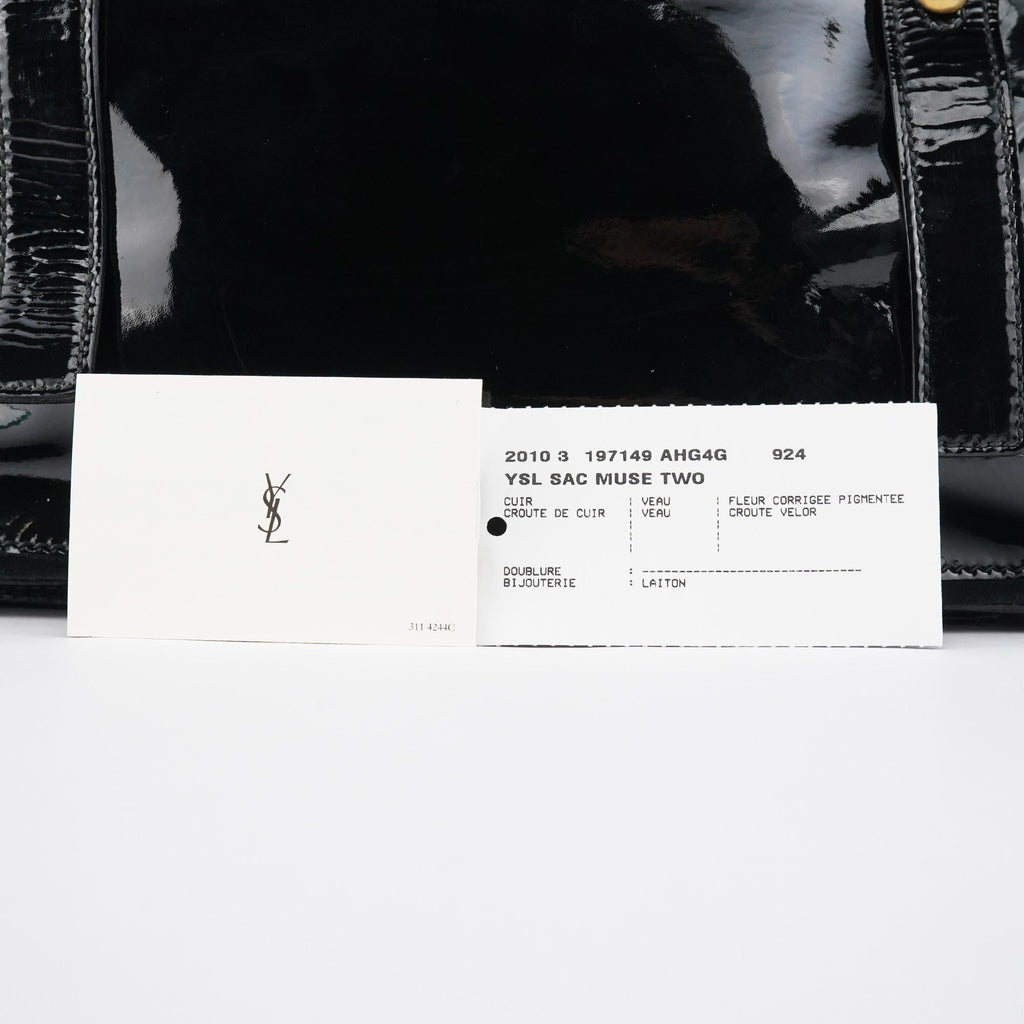 Black Patent Leather Muse Two Bag