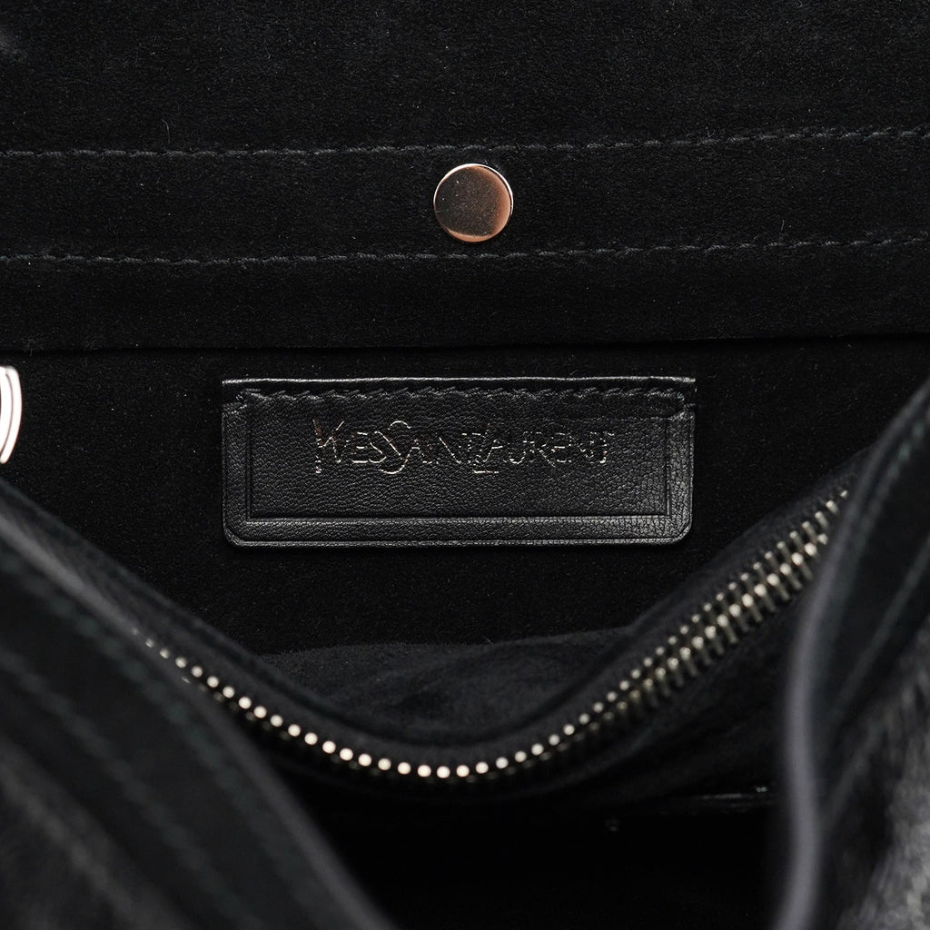Black Patent Leather Python Muse Bag