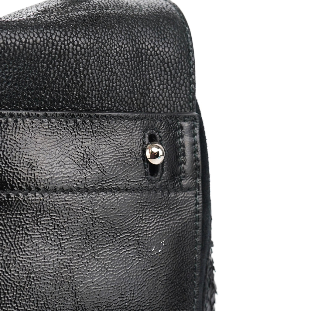 Black Patent Leather Python Muse Bag