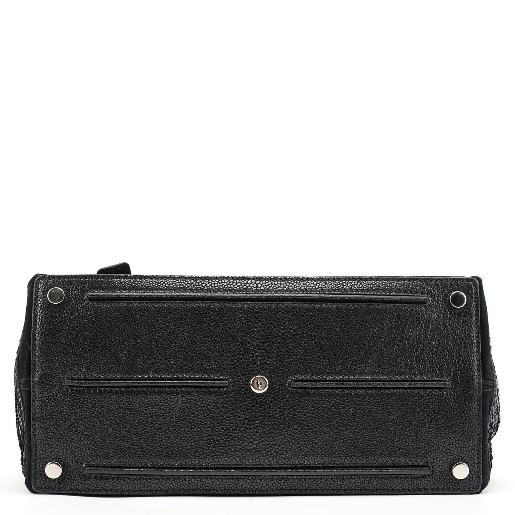 Black Patent Leather Python Muse Bag
