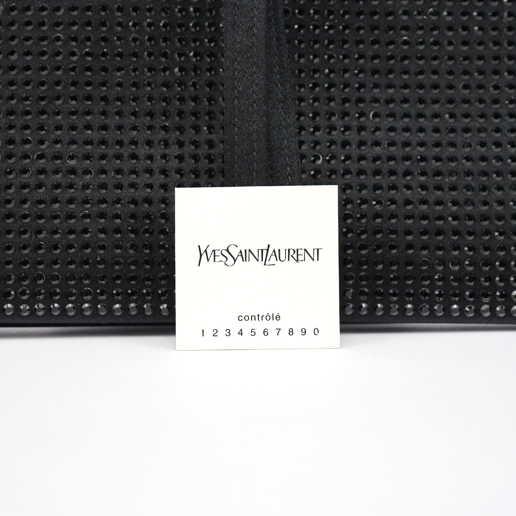 Black Rhinestone Crystal Satin Large Clutch Bag