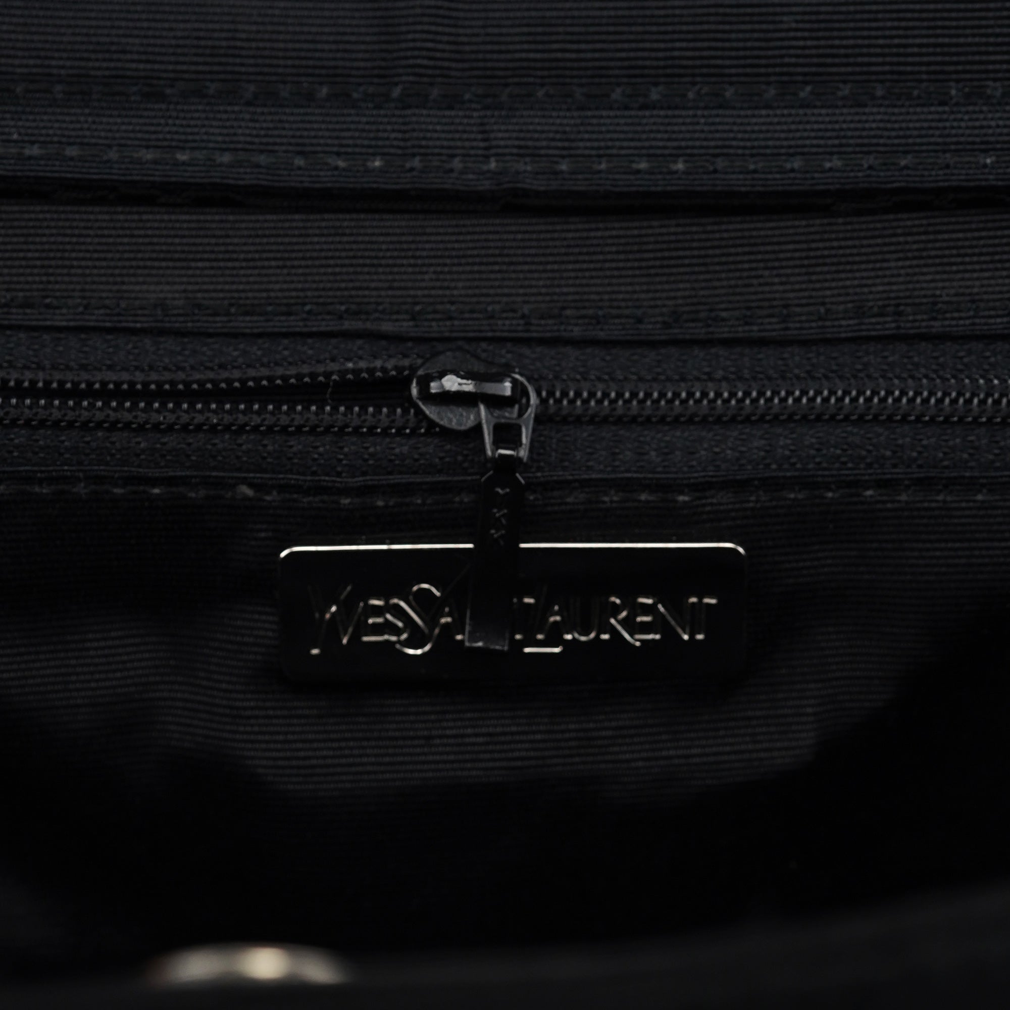 Black Satin YSL Tote Bag