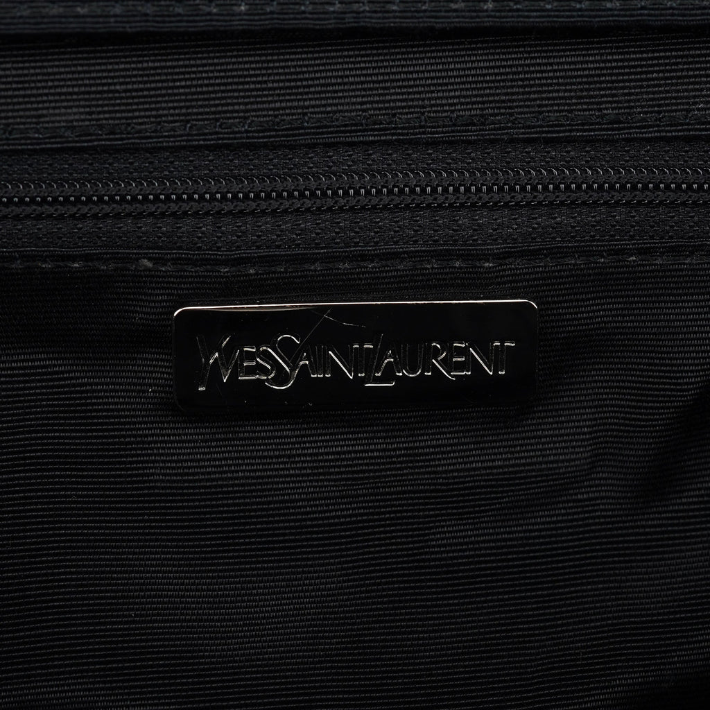 Black Satin YSL Tote Bag