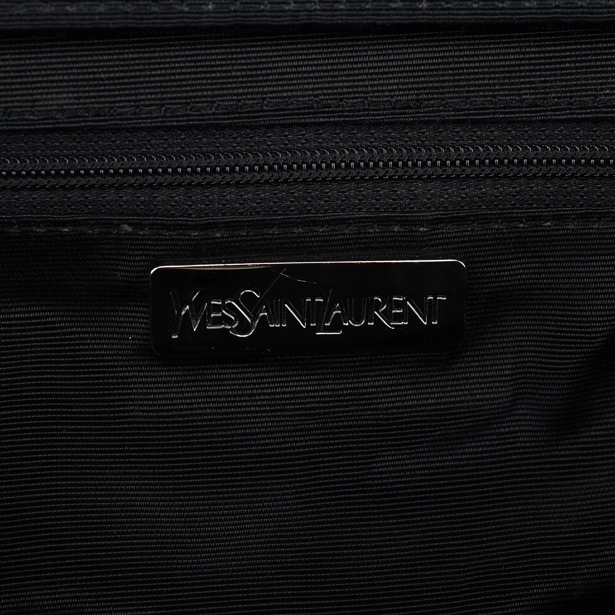 Black Satin YSL Tote Bag