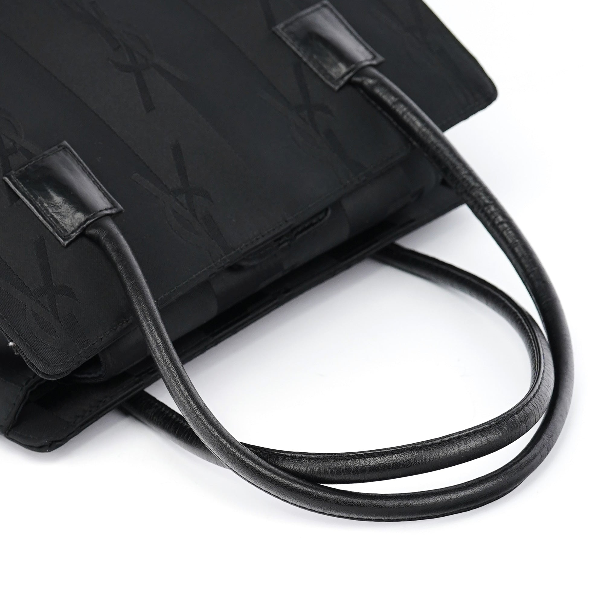 Black Satin YSL Tote Bag